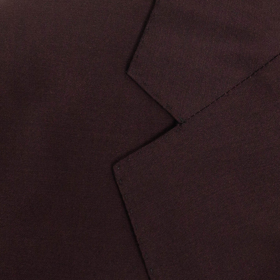 Wool Blend Two Button Suit - Maroon