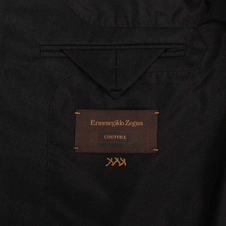 Wool Double Breasted Suit - Black