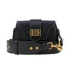 Leather Mini Shoulder Strap Bag - Black