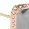 Crystal Encrusted Oversized Square Sunglasses