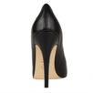 Lambskin Leather Logo Pumps - Black