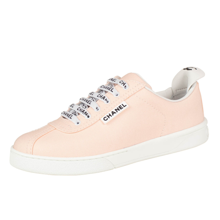 Logo Laces Canvas Sneaker - Light Pink