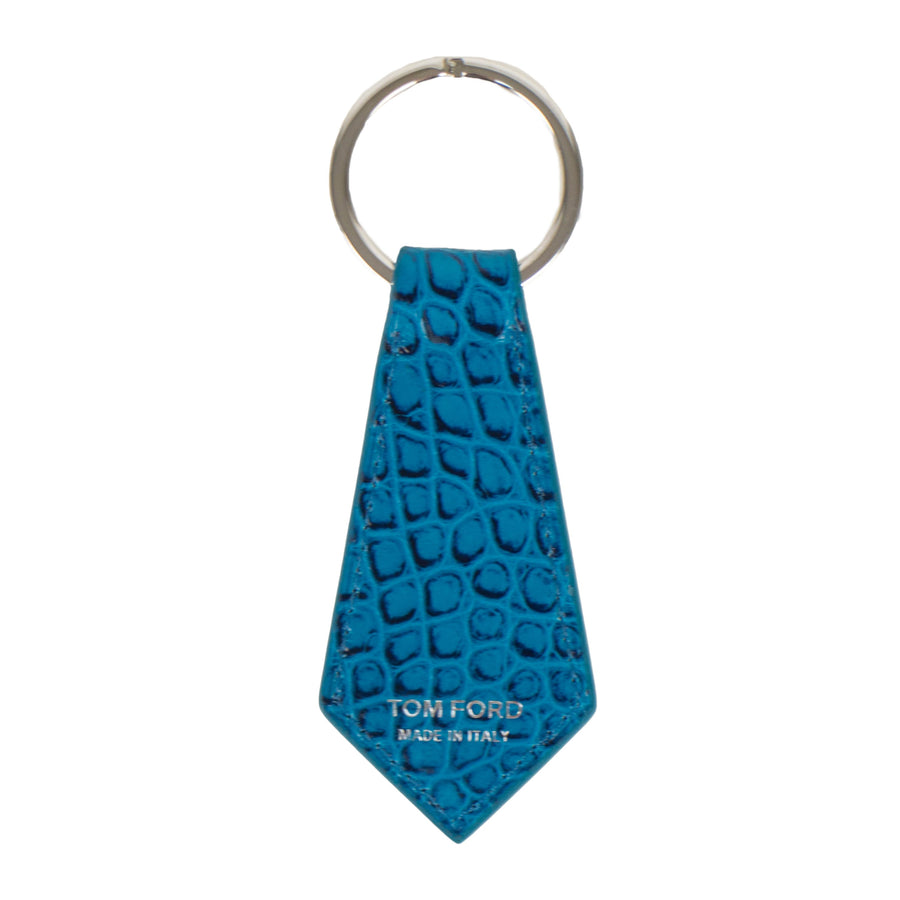Alligator Leather Key Chain - Turquoise