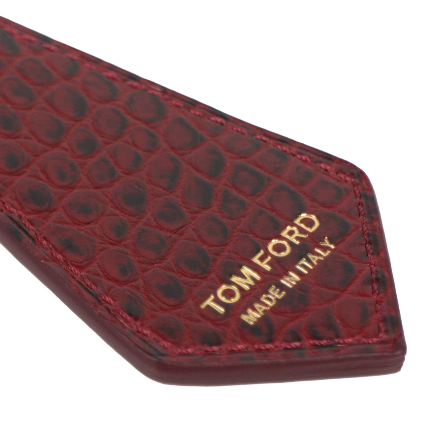 Alligator Leather Key Chain - Rubino Red