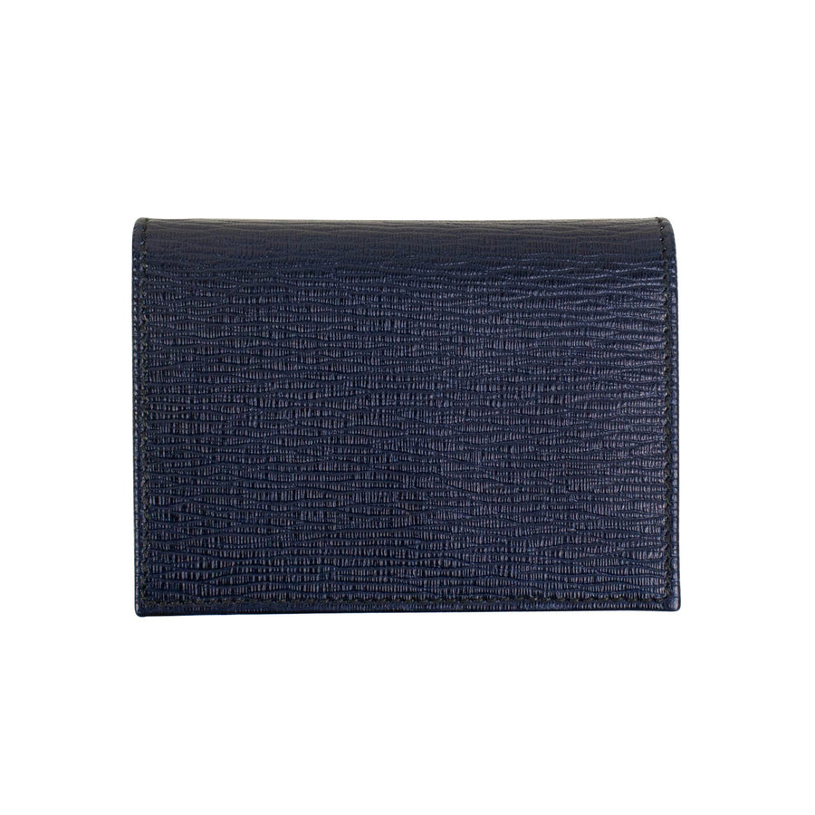 'Revival' Gancini Fold-Over Wallet - Navy Blue