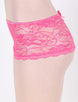 Sexy Pink Lace Open Crotch Panty