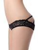 Black Caged Back Open Crotch Lace Panty