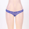 Caged Back Navy Open Crotch Lace Panty