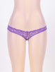 Open Crotch Caged Back Purple Lace Panty