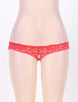 Caged Back Open Crotch Red Lace Panty