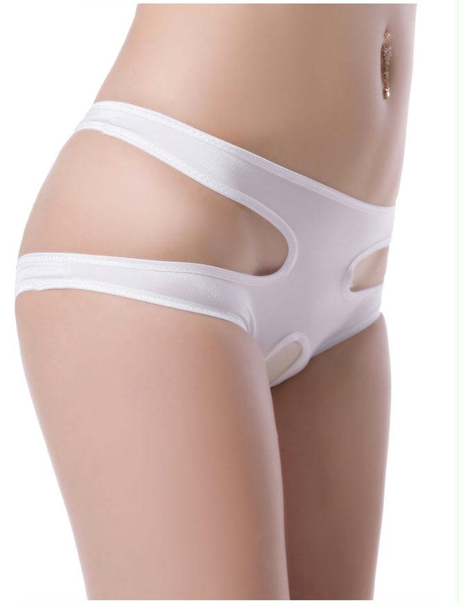 White Sexy Cut Out Open Crotch Panty