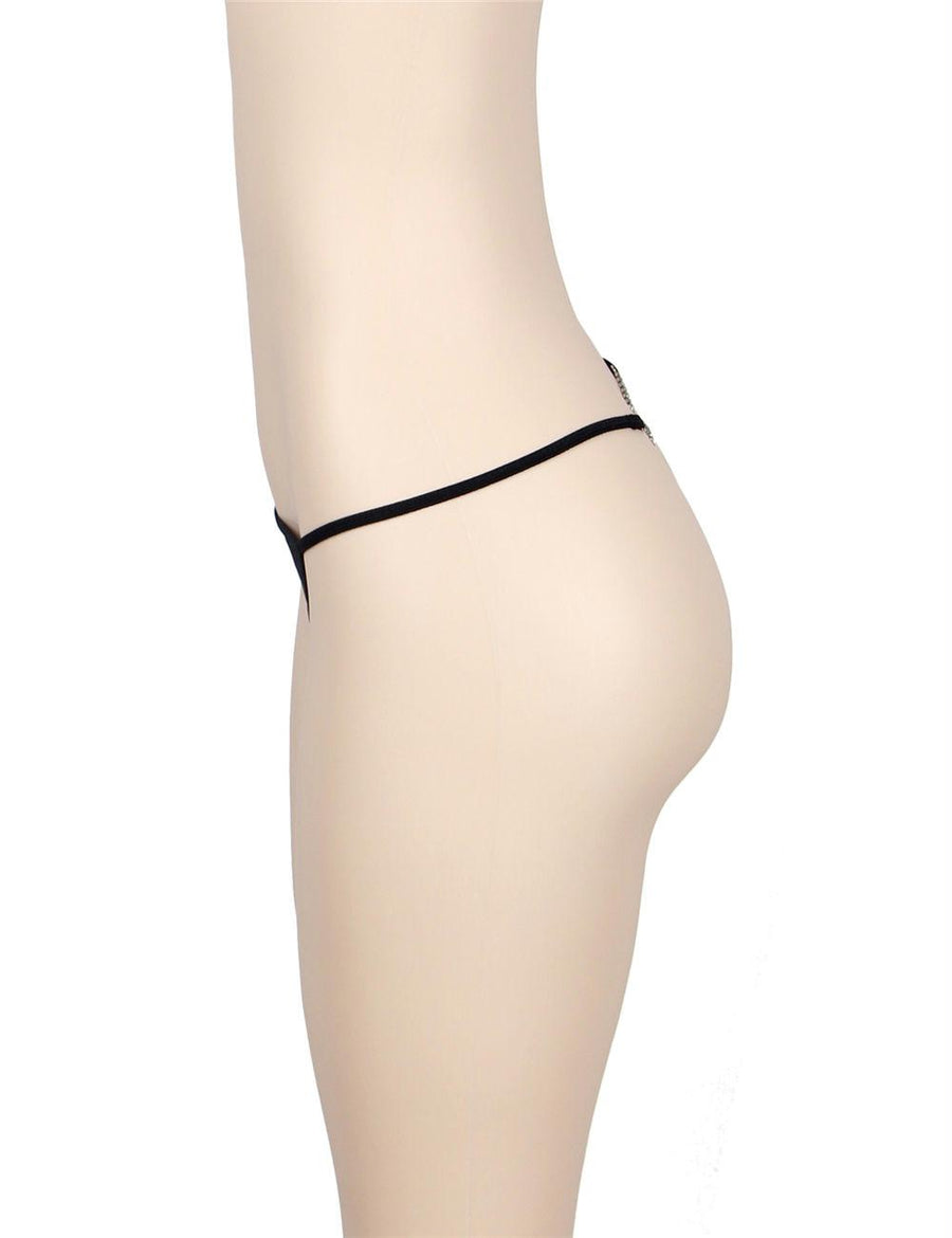 Diamond Back Black G-String