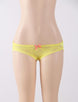 Yellow Neon Lace Crotchless Panty