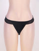 Black Mesh Big Bow Ruffled Thong