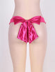 Women Mesh Big Bow Ruffled Thong