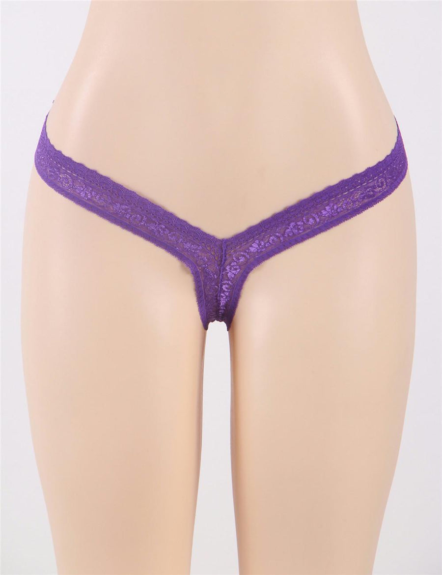 Lace Purple Laids Sexy Panty