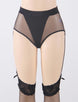 High Waist Side Garter Fishnet Panty