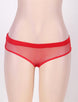 Red Netted Open Back Hipster Panty