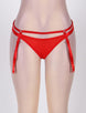 Bright Red Brief Double Straps Garter