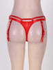 Bright Red Brief Double Straps Garter