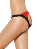 Red Heartbreaker Open Back Lace Trimmed Panty