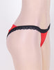 Red Heartbreaker Open Back Lace Trimmed Panty