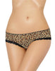 Leopard Print Lace Trimmed Open Back Panty