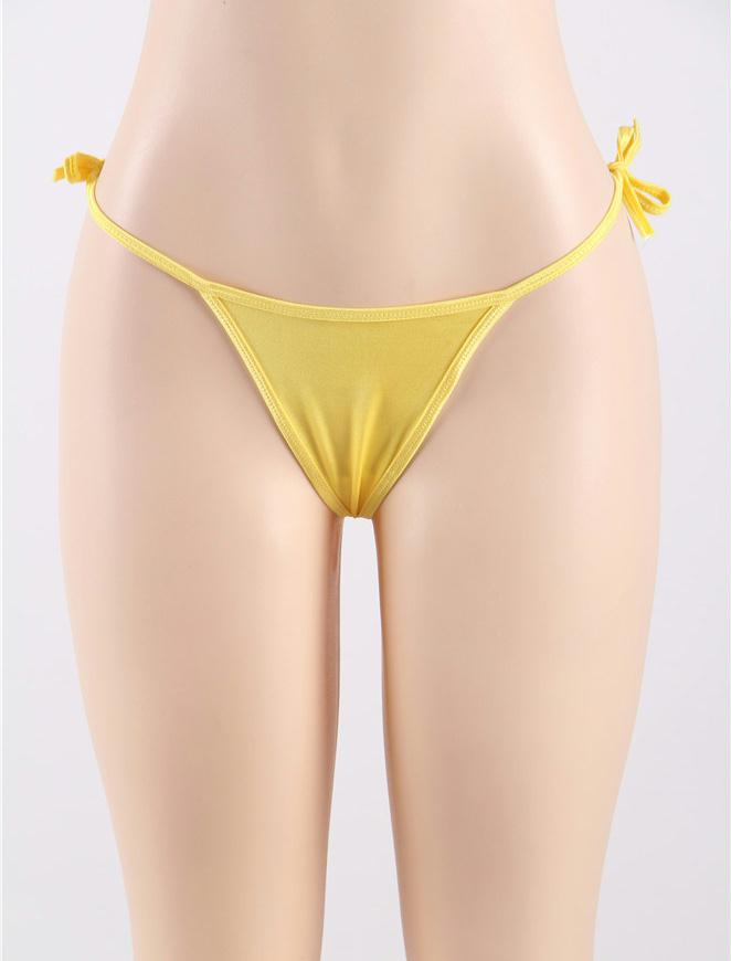 Yellow Sexy Crochless G-String