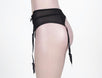 Queen Size Black Lace Garter Panty