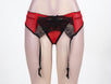 Red Sexy Transparent Lace Garter Panty