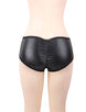 Leather Lift Hip Black Panty