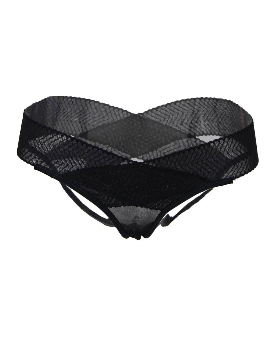 Black Hollowed Out Ladies' Panty