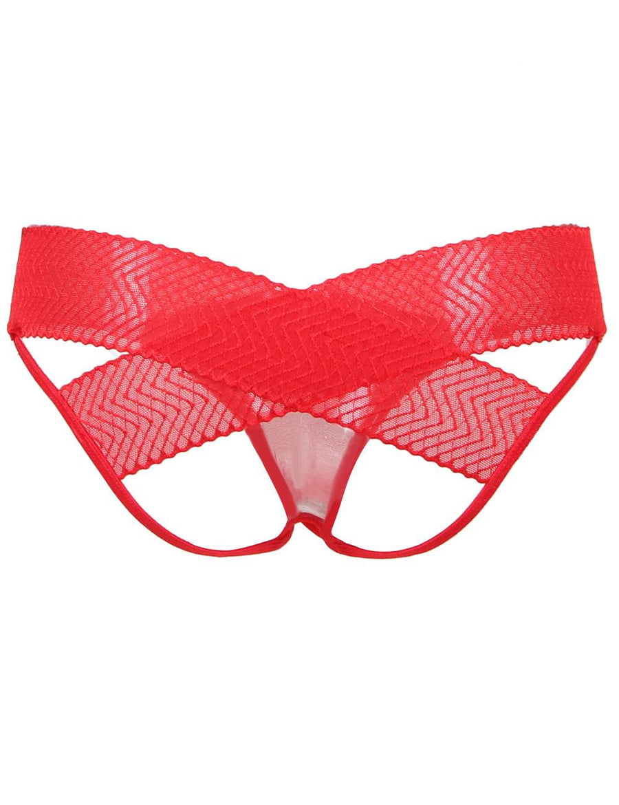 Red Hollowed Out Ladies' Panty