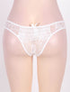 White Open Crotch Floral Lace Panty