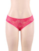 Pink Open Crotch Floral Lace Panty