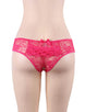 Pink Open Crotch Floral Lace Panty