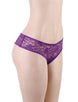 Purple Open Crotch Floral Lace Panty