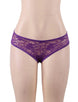 Purple Open Crotch Floral Lace Panty