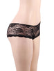 Black Open Crotch Floral Lace Panty