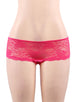 Pink Open Crotch Floral Lace Panty