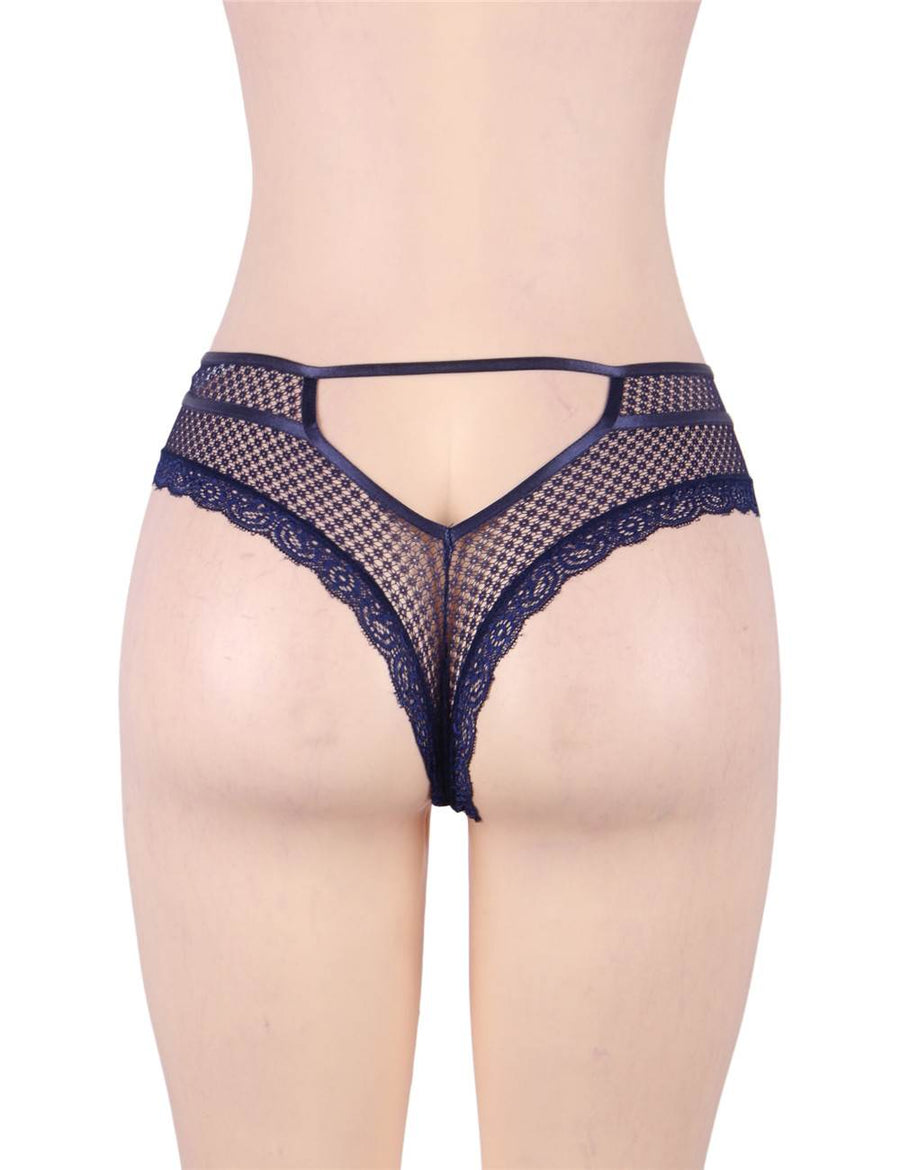 Dark Blue Lace Out Ladies' Panty