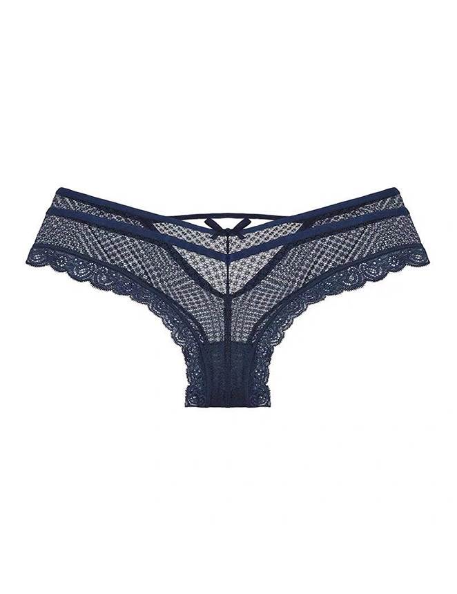 Dark Blue Lace Out Ladies' Panty