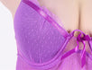 Bright Purple Sheer Mesh Plus Size Babydoll