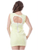 Fluorescent Green Fully Lined Lace Bodycon Dress