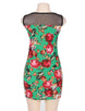 Green Flower Bodycon Print Dresses