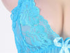 Elegant Light Blue Open Back Lace Chemise