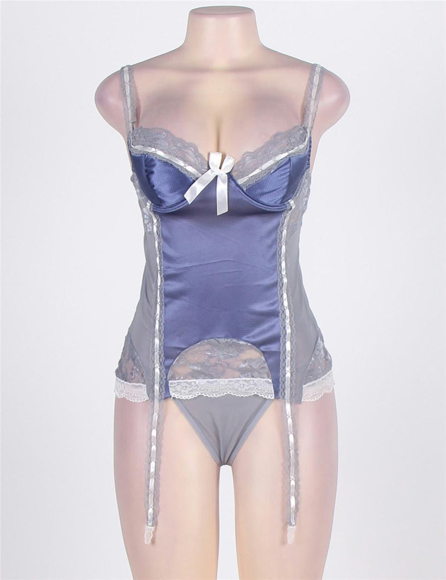 Pretty In Periwinkle Bustier And G-String