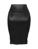 High Waist Faux Leather Pencil Skirt