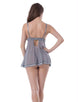 Pretty In Periwinkle Grey Babydoll With G string