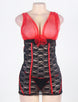 Stretch Red And Black Babydoll Denier Chemise